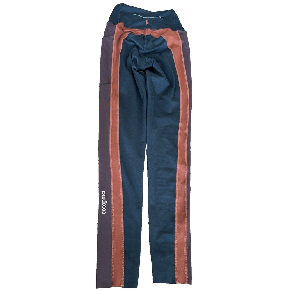 Cotopaxi Leggings Womens Small Black Colorblock High Rise Pockets Hiking Running